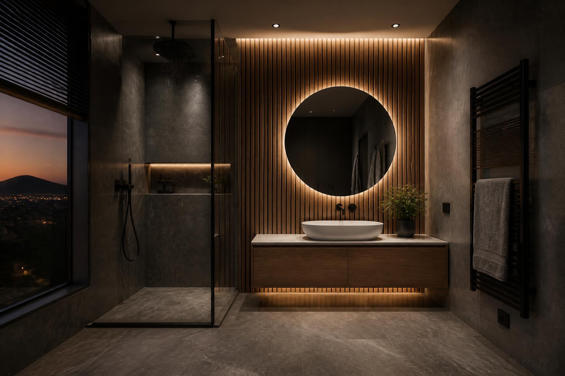 Salle de bain contemporaine rénovée